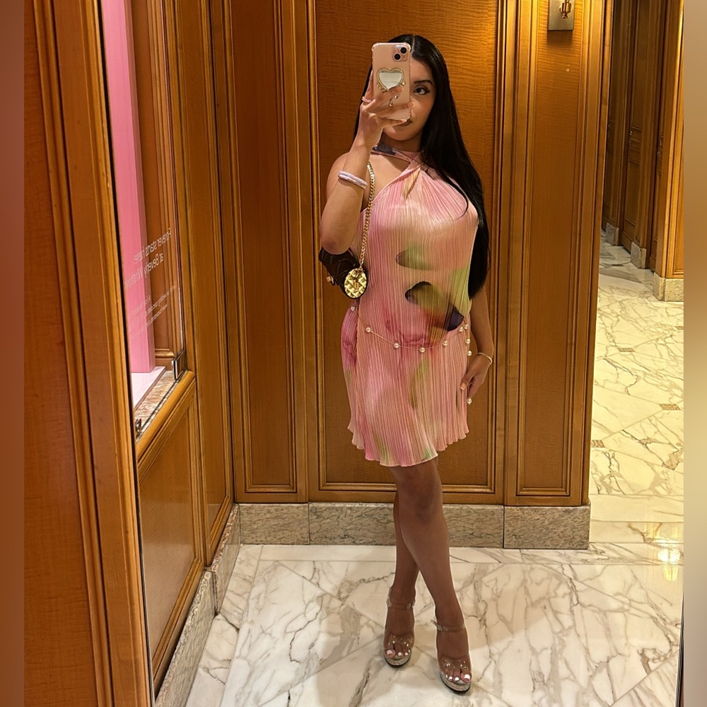 Pleated Slip Dress